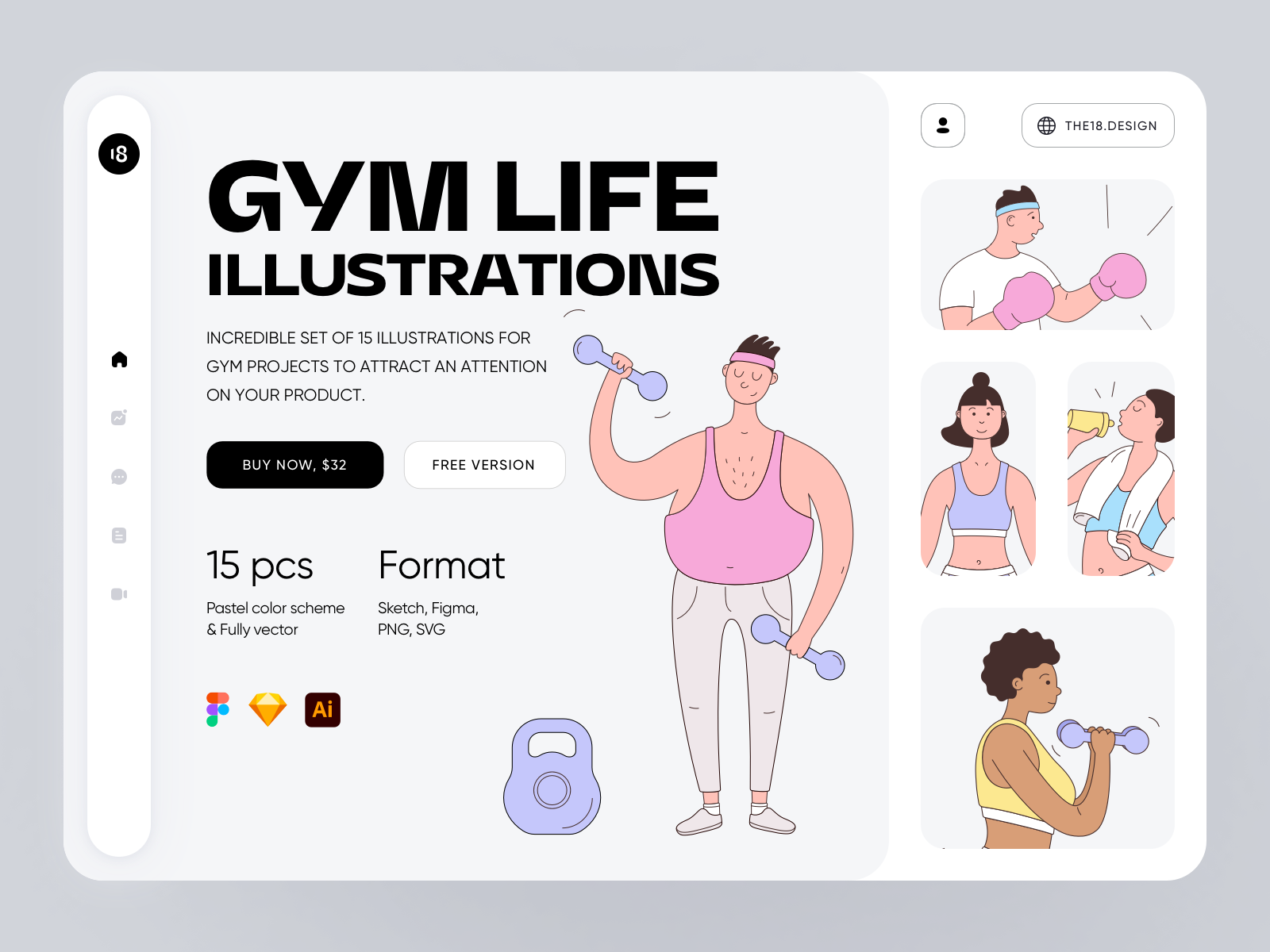 GYM LIFE Illustrations 18design acrobatics athlete clean clean ui crossfit crossfit illustration gym gym illustration gymnastics illustration minimalism sport sport illustration sports sportsman the18.design ui uidesign weight-lifting