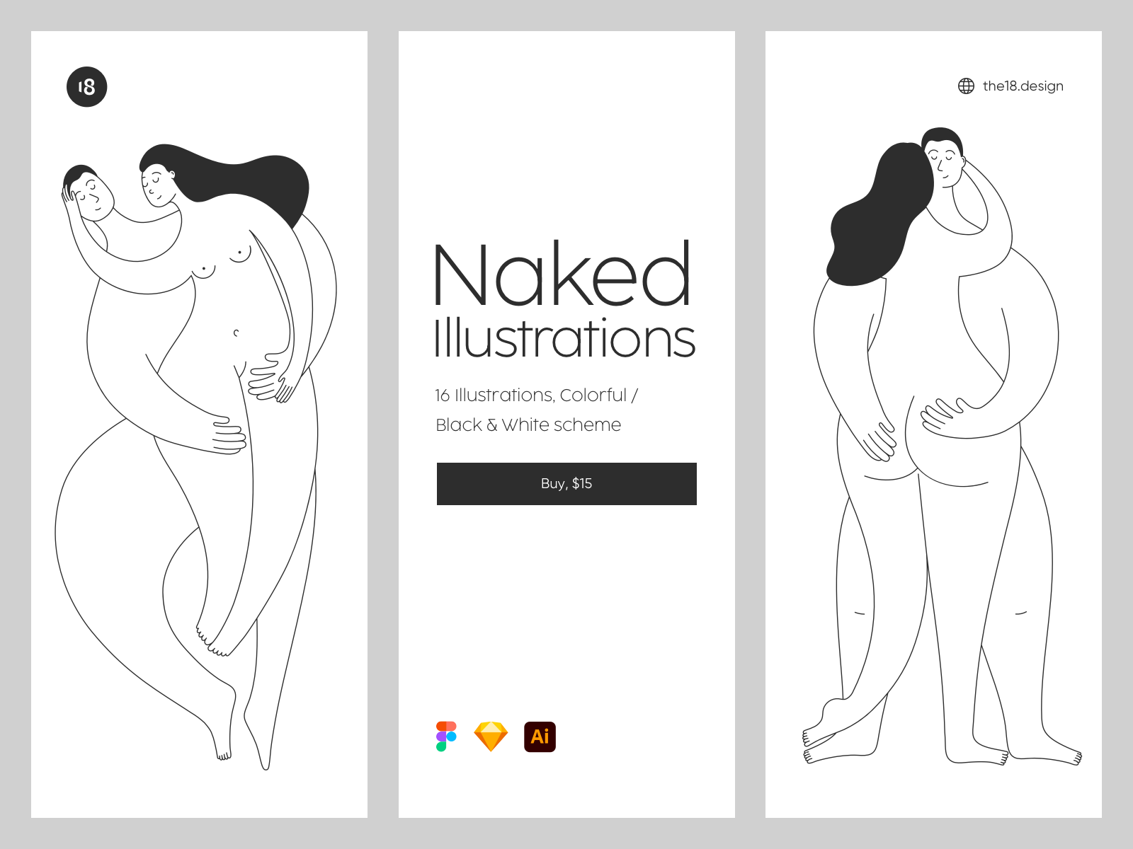 Naked Illustrations 18design beautiful clean clean ui couple erotic illustration love loved minimalism naked nude nude couple nude illustration sex sexual sexy sexy girl ui uidesign