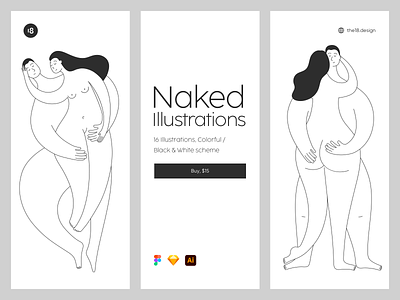 Naked Illustrations 18design beautiful clean clean ui couple erotic illustration love loved minimalism naked nude nude couple nude illustration sex sexual sexy sexy girl ui uidesign