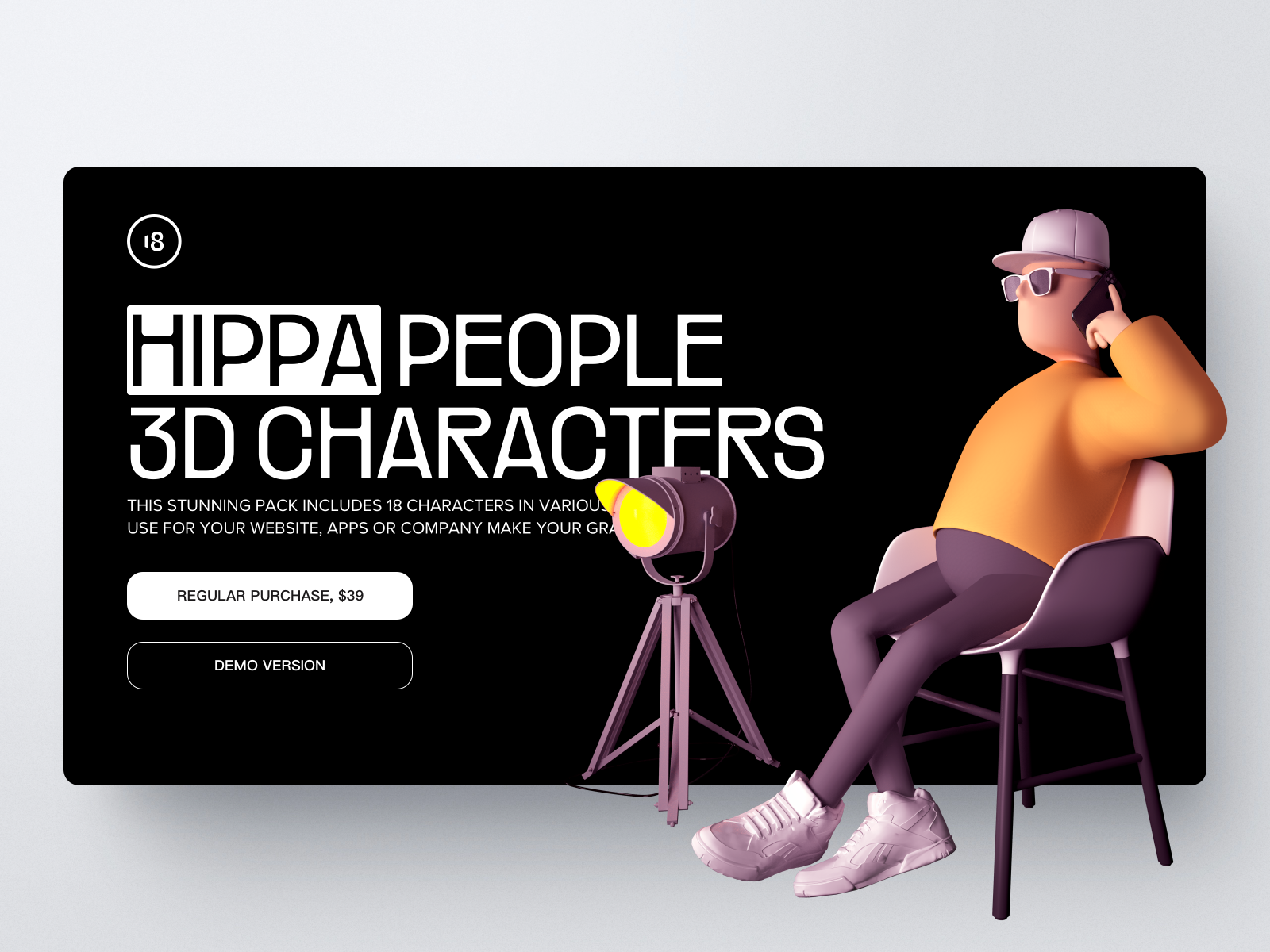Hippa People 🔥 3D Characters 18design 3d 3d character 3d illustration 3d man 3d men clean clean ui illustration minimalism product design startup stylish trend 2022 trendy ui uidesign webdesign