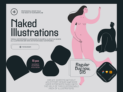 Naked Illustrations 18design bdsm clean clean ui couple erotic girl illustration love minimalism naked nude sex sexual sexy the18 trend2022 trendy ui uidesign