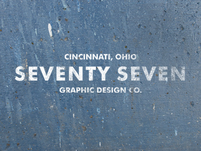 Seventy Seven aged blue cincinnati futura futura bold graphic design logo logo design ohio texture vintage weathered