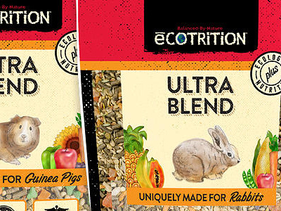 Ecotrition Ultra Blend aged bold brand design ecotrition graphic design hand illustrated illustration natural packaging texture