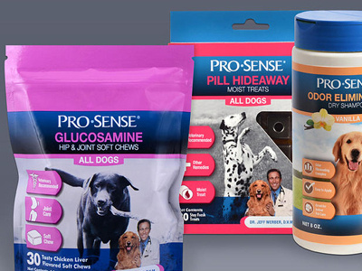 Prosense Rebrand bold brand cat design dog graphic design icons logo packaging product prosense typography