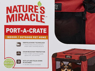 Nature's Miracle Port-A-Crate packaging brand branding design dog graphic design logo natures miracle package design packaging petco petsmart product