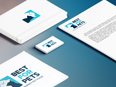 Best for Pets blue branding design dog graphic graphic design icon logo pet stationary typography