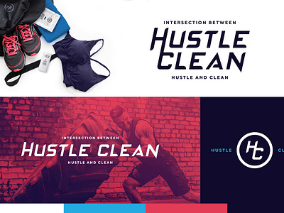 Hustle Clean - WIP Option 1 adobe brand branding design graphic design illustrator logo logo design type typography