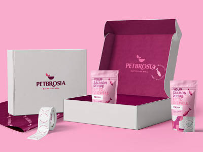 Petbrosia rebrand and packaging branding design graphic design illustration logo design typography