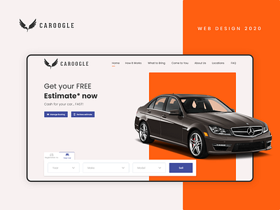 Car Valuation - Web Design car color landingpage orange ui design web design web ui website website design