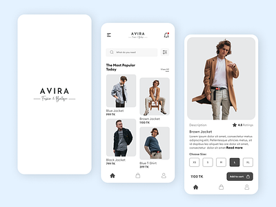 Avira app clean ui creative ecommerce minimal shopping ui ui design
