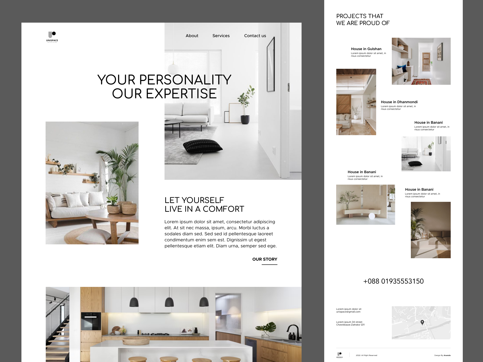 Interior Design Website by Fahim Raihan Anando on Dribbble