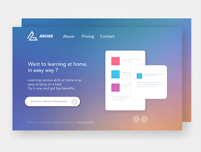 Beautifull Color Homepage homepagedesign landingpage ui ux