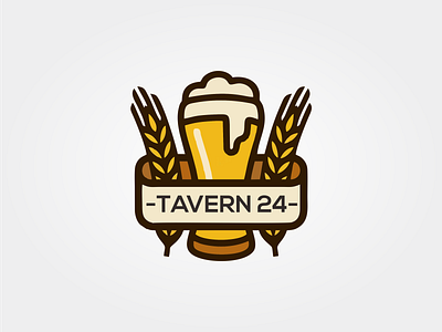 Tavern 24 Logo Concept design illustration logo typography vector