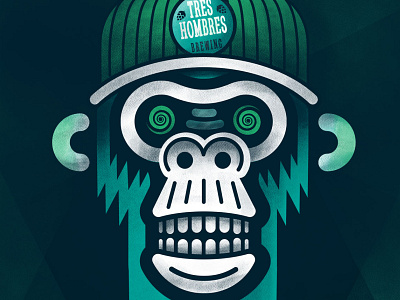 Monkey Juice IPA beer label branding design brewing brushes ilustrator monkey