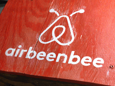 airbeenbee airbnb bees fun paint sign wood