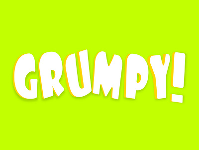GRUMPY design illustration typography