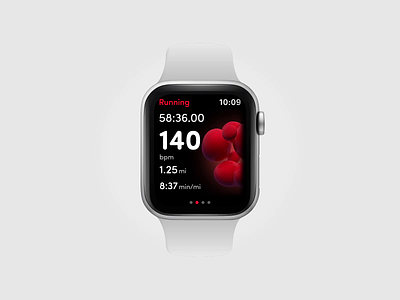 Heart Rate Monitor — Workout App | Apple Watch 3d animation apple watch apple watch design cardio fitness gym gym app health health app healthcare heart rate running running app sport ui uianimation uidesign watchos workout workout tracker