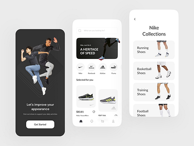 Shoes Online Shop - Mobile Apps 👟 android app android app design app clean ecommerce mobile mobile app mobile design online shop online store shoes shoes app shoes store shop simple splash screen sport ui uidesign ux