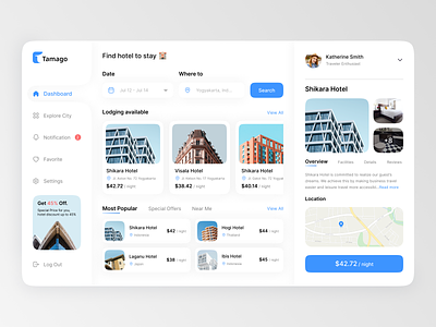 Tamago ~ Hotel Booking Dashboard Exploration 🏨 booking booking dashboard clean dashboard dashboard app dashboard design dashboard hotel homestay hostel hotel hotel booking dashboard hotel dashboard house reservation room simple ui web web design website