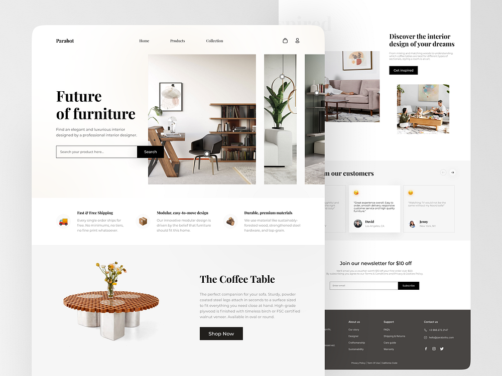 Parabot Landing Page Exploration 🪑 by Yoga Pratama for Odama on Dribbble