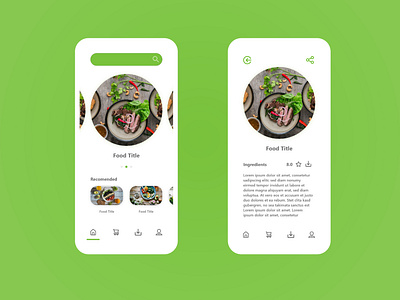 UI Food App Simple Green