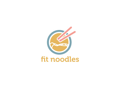 Fit Noodles Logo branding design logo simple vector
