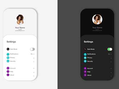 Daily UI Challenge: Settings (Day 07)