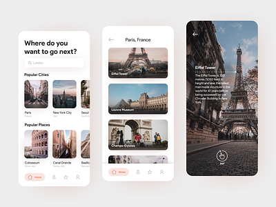 Travel App 2020 trend 360 view app augmented augmentedreality flat ios app design menu menu design mobile app mobile app design modern app design product design reality travel travel app traveling travelling ui ux