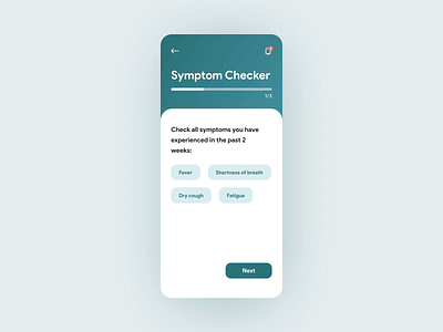 Virus Tracking App — Symptom Checker 2020 trend animation app covid covid 19 covid 19 covid19 design flat healthcare ios medical medicine mobile product product design ui ux virus
