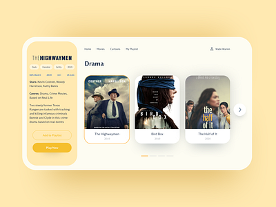 Online Cinema Platform Concept 2020 trend cinema clean design flat movie product ui ux web web design website