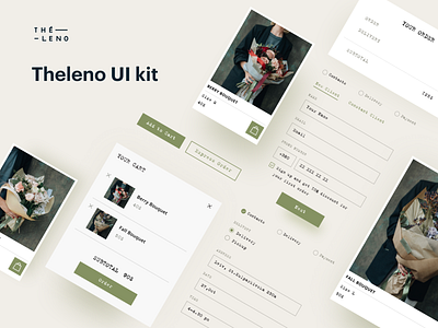 Theleno UI Kit 2020 trend design e commerce e shop e shopping ecommerce flat flowers shop ui ux web web design webdesign website