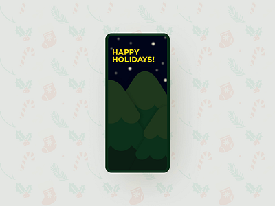 Happy Holidays! animation card christmas design flat holiday holiday card holidays mobile ui ux