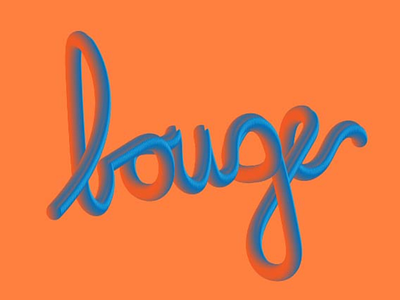 Bouge ! illustrator draw drawing logo