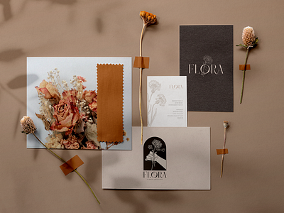 Flora | Flower Boutique brand design brand identity branding design flowers hand drawn illustration logo logodesign luxury logo visual identity