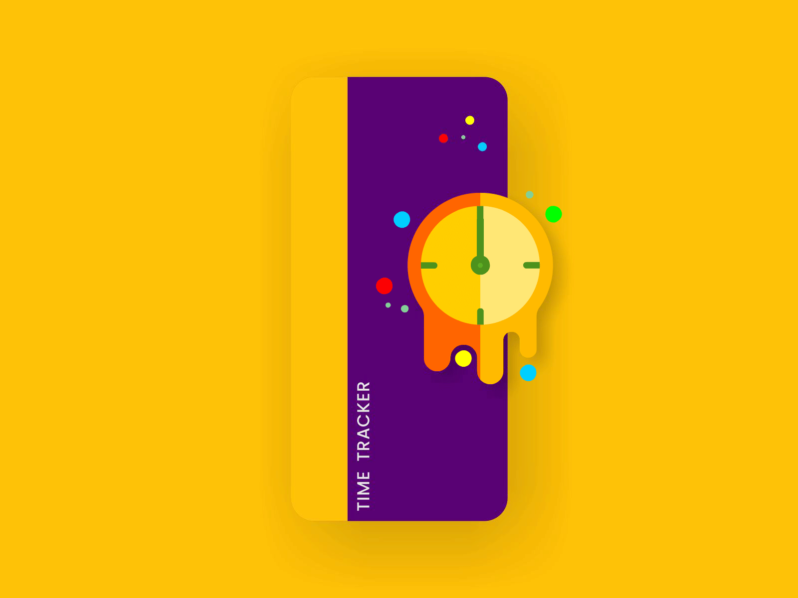 TimeTracker Splash animation app design flat illustration logo minimal ui