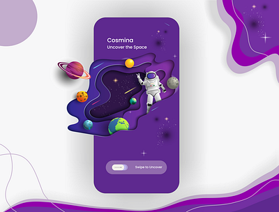Cosmina App app design flat illustrator minimal