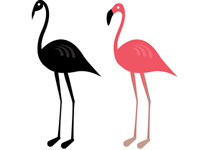 Flamingos bird logo flamingos illustration logo