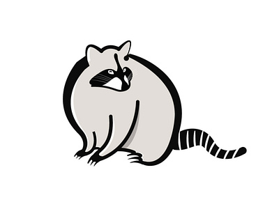 The raccoon vector Art-work illustration logo raccoon vector