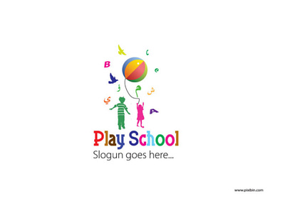 Play School logo alphabet arabic education gcc logo play school school