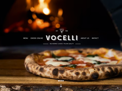 Vocelli Pizza Landing Page branding design figma figma design landing page pizza redesign splash page ui