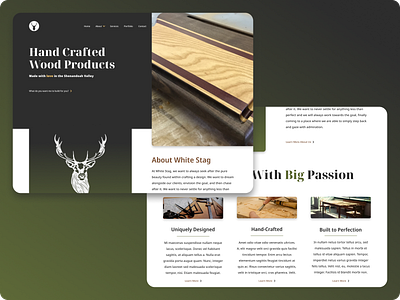 White Stag Woodcraft branding figma figma design ui visual design web design