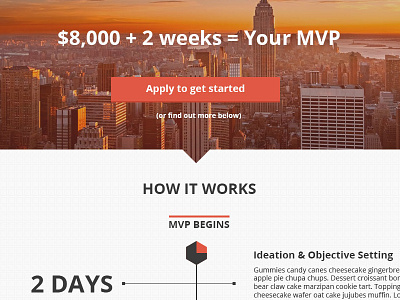 Nifty Sauce Labs - Landing Mockup design home landing page mvp pattern startups texture timeline