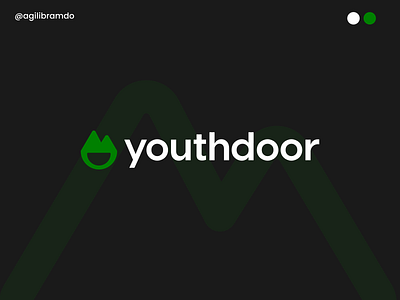 Youthdoor logo concept branding graphic design green logo minimalist nature simple