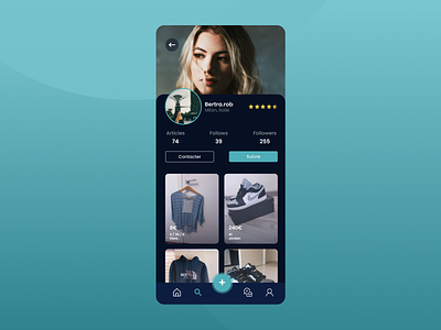 DAILY UI #6 - User profile daily ui 007 dailyuichallenge mobile app mobile ui profile ui user user profile vinted