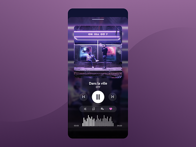 Daily UI #9 - Music player daily ui 009 dailyuichallenge mobile app mobile ui music player music player ui player spotify