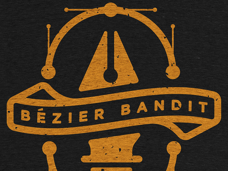 Bézier Bandit T-shirt bezier cottonbureau logo t shirt vector