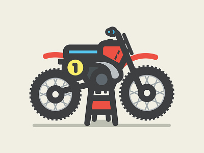 80's Moto 80s bold dirtbike illustration moto motorcycle retro vehicle