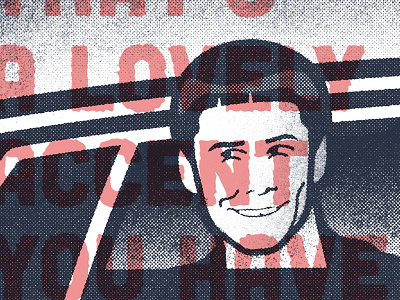 That's a lovely accent you have… halftone illustration jimcarrey texture
