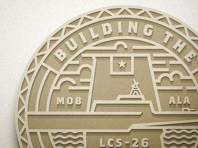 LCS Logo/Coin alabama badge clouds coin gold logo maritime monoweight naval sea ship