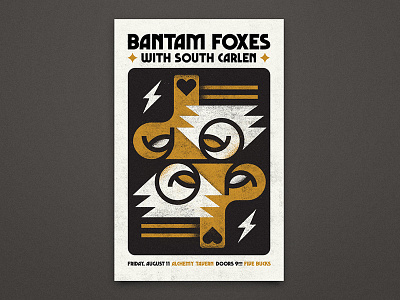 BF+SC Gig Full bolt fox geometric gig poster illustration minimal poster